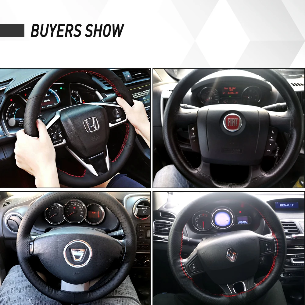 38cm Genuine Leather Steering Wheel Covers for Hyundai I30 I20 IX35 Solaris Kona Santa Fe Creta Tucson 2019 Accent Accessories
38cm Genuine Leather Steering Wheel Covers for Hyundai I30 I20 IX35 Solaris Kona Santa Fe Creta Tucson 2019 Accent Accessories