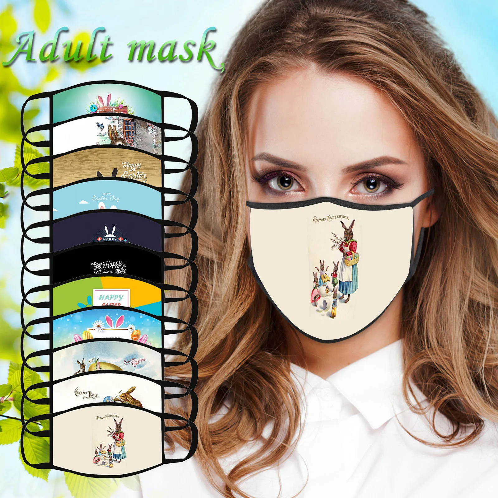 Easter masks Fashion Adult Washable Easter eggs Printing Breathable Masks Bunny Print Mask Fast Delivery Headband Facemaske 
Easter masks Fashion Adult Washable Easter eggs Printing Breathable Masks Bunny Print Mask Fast Delivery Headband Facemaske