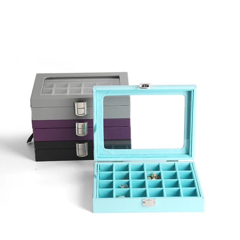 HOONAA 24 GridsVelvet Jewelry Box Ring Earring Case Necklaces Makeup Holder Case Jewelry Organizer Women Jewelry Storage Box
HOONAA 24 GridsVelvet Jewelry Box Ring Earring Case Necklaces Makeup Holder Case Jewelry Organizer Women Jewelry Storage Box