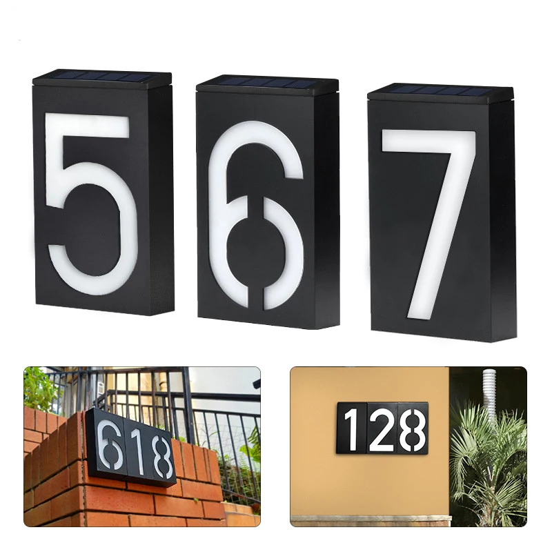 Smart LED Wall Lamps with Battery House Number Outdoor Solar Lamp Waterproof Digital Lighting Bulb Courtyard Garden Decor Lights
Smart LED Wall Lamps with Battery House Number Outdoor Solar Lamp Waterproof Digital Lighting Bulb Courtyard Garden Decor Lights