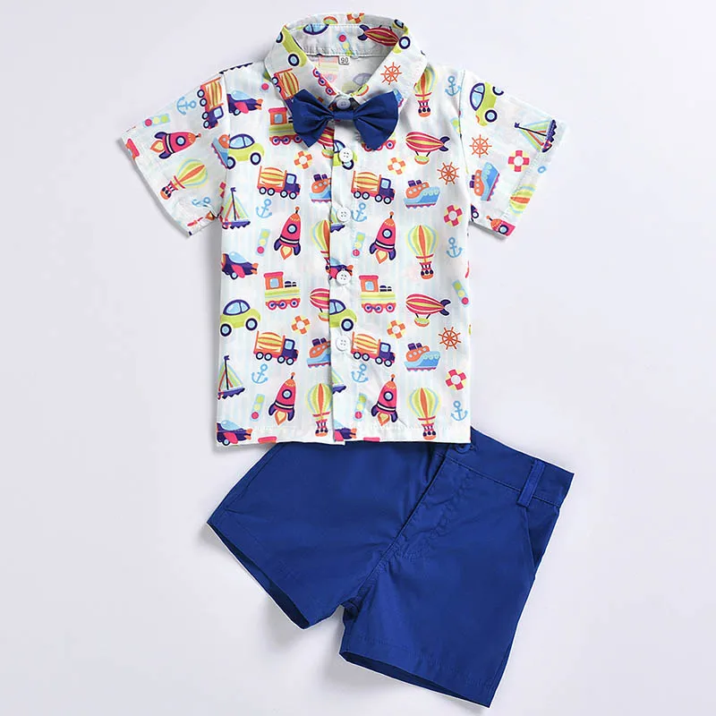 Summer Gentleman Infant Baby Boys Clothes Sets Summer Cartoon Print Bow Shirts Tops+Shorts 2pcs Outfits
Summer Gentleman Infant Baby Boys Clothes Sets Summer Cartoon Print Bow Shirts Tops+Shorts 2pcs Outfits