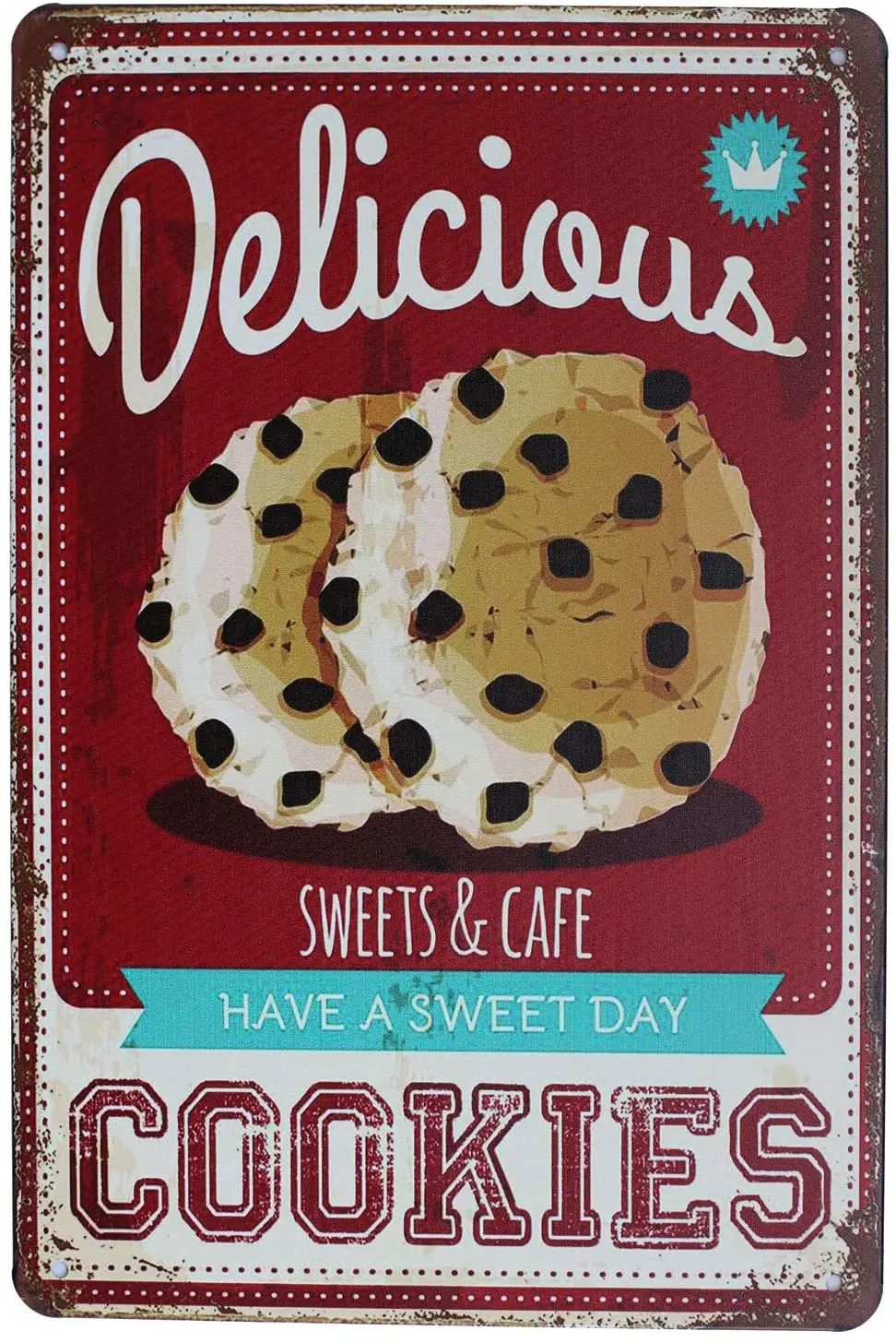 Delicious Cookies, Metal Tin Sign, Vintage Art Poster Plaque Kitchen Home Wall Decor
Delicious Cookies, Metal Tin Sign, Vintage Art Poster Plaque Kitchen Home Wall Decor