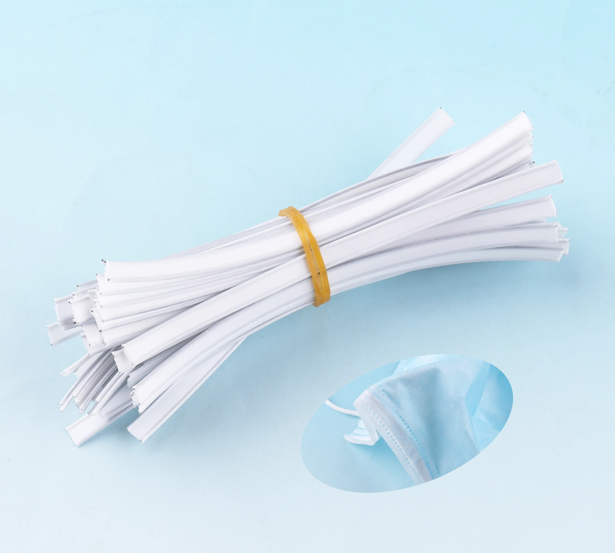 100pcs 5mm Masks wire Plastic Nose strip for masks Nose tape Nose wire masking tape Simple nose bridge strips
100pcs 5mm Masks wire Plastic Nose strip for masks Nose tape Nose wire masking tape Simple nose bridge strips