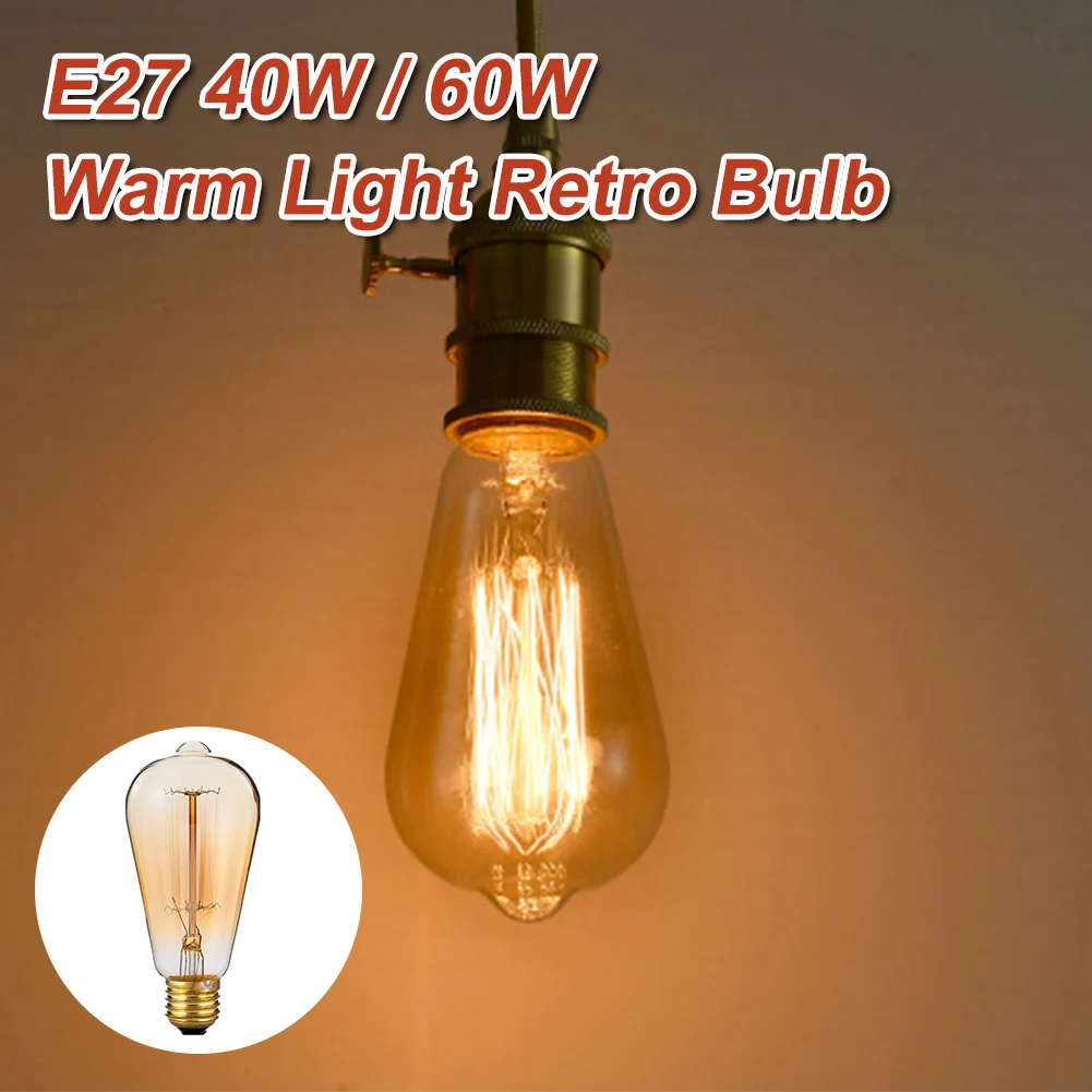 40/60W Edison Bulbs 2200K Warm White Light E27 Fittable Base Vintage Bulb Decoration For Bedroom Dining Room Bar
40/60W Edison Bulbs 2200K Warm White Light E27 Fittable Base Vintage Bulb Decoration For Bedroom Dining Room Bar