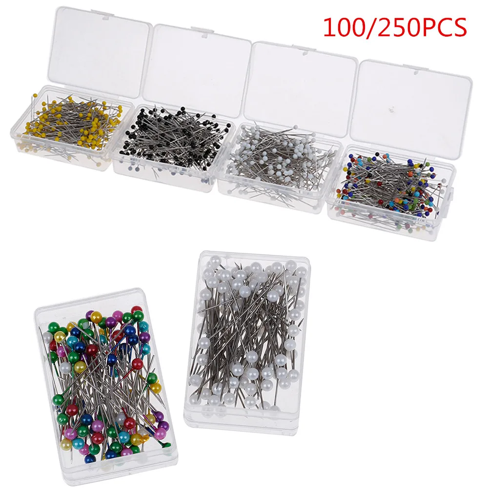 100/250pcs/box 38mm Round Pearl Head Dressmaking Pins Weddings Corsage Florists Sewing Pin Mixed Color Accessories
100/250pcs/box 38mm Round Pearl Head Dressmaking Pins Weddings Corsage Florists Sewing Pin Mixed Color Accessories