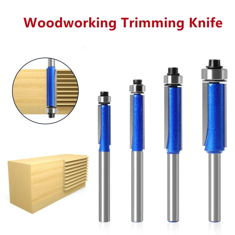 4pcs/set 1/4“ Shank Alloy trimming knife For Wood Tungsten Carbide Milling Cutter For Wood Woodworking Tools
4pcs/set 1/4“ Shank Alloy trimming knife For Wood Tungsten Carbide Milling Cutter For Wood Woodworking Tools