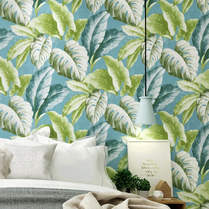 Nordic Banana Leaf PVC Wallpaper Bedroom Living Room wallpapers Southeast Asia TV Background Wallpaper 10m*0.53m
Nordic Banana Leaf PVC Wallpaper Bedroom Living Room wallpapers Southeast Asia TV Background Wallpaper 10m*0.53m