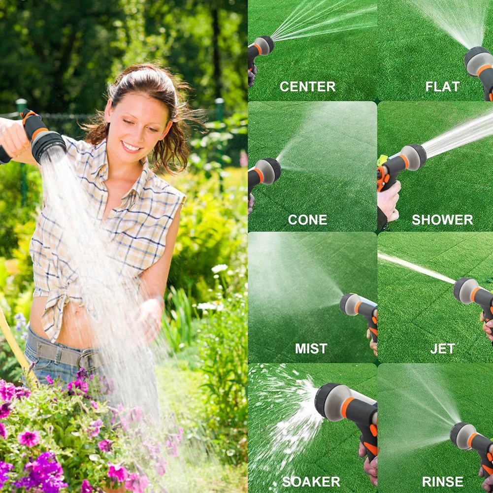 Garden Spray Nozzle High Pressure Water Nozzle Tools With 8 Adjustable Watering Patterns For Watering Plants Cleaning Car Wash
Garden Spray Nozzle High Pressure Water Nozzle Tools With 8 Adjustable Watering Patterns For Watering Plants Cleaning Car Wash
