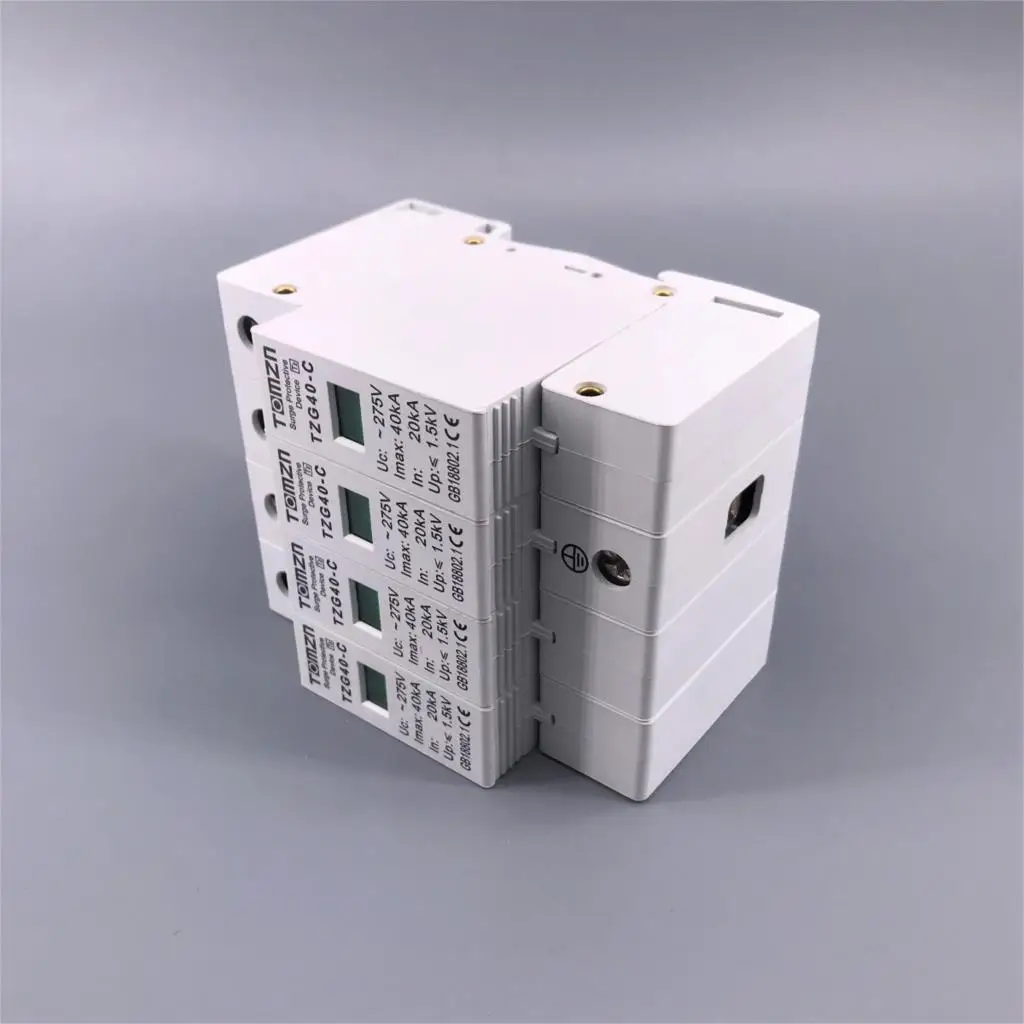 AC SPD 4P 20KA~40KA 275V House Surge Protector protection Protective Low-voltage Arrester Device
AC SPD 4P 20KA~40KA 275V House Surge Protector protection Protective Low-voltage Arrester Device