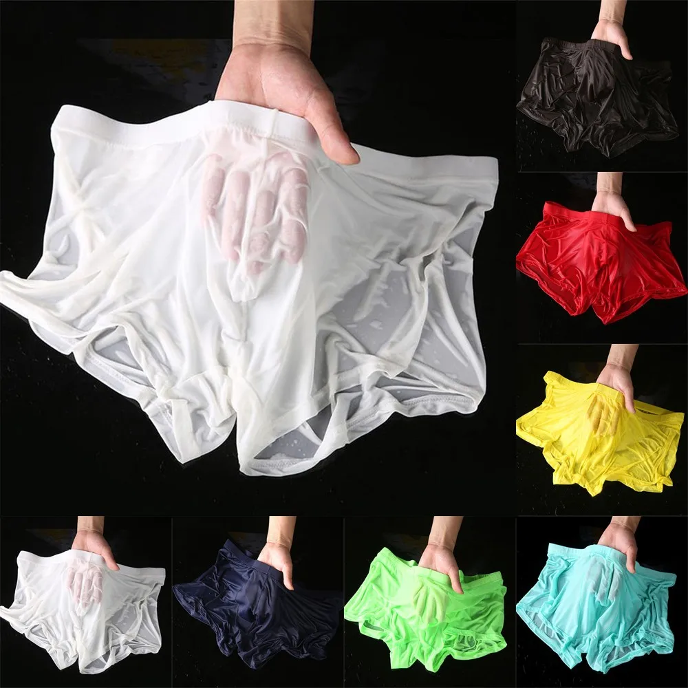 Men's Underwear Sexy Wet Seductive Boxer Exotic Transparent Thin Underwear Erotic Temptation Thongs Breathable Tangas Boxershort
Men's Underwear Sexy Wet Seductive Boxer Exotic Transparent Thin Underwear Erotic Temptation Thongs Breathable Tangas Boxershort