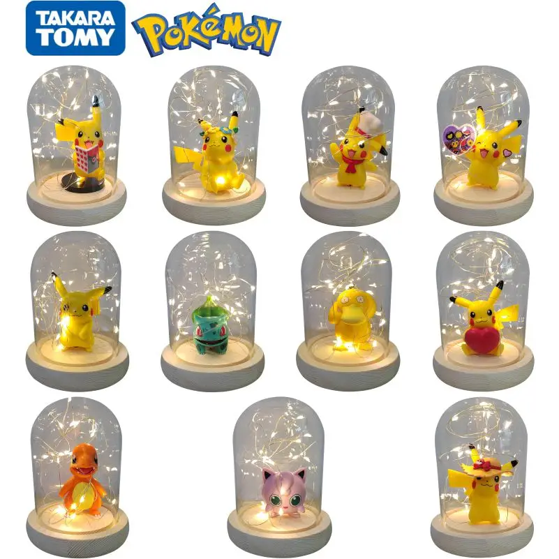 New Original Pokemon Anime Doll Glass Cover Creative Luminous Ornament Toy Pikachu Charmander Bulbasaur Children's Birthday Gift
New Original Pokemon Anime Doll Glass Cover Creative Luminous Ornament Toy Pikachu Charmander Bulbasaur Children's Birthday Gift