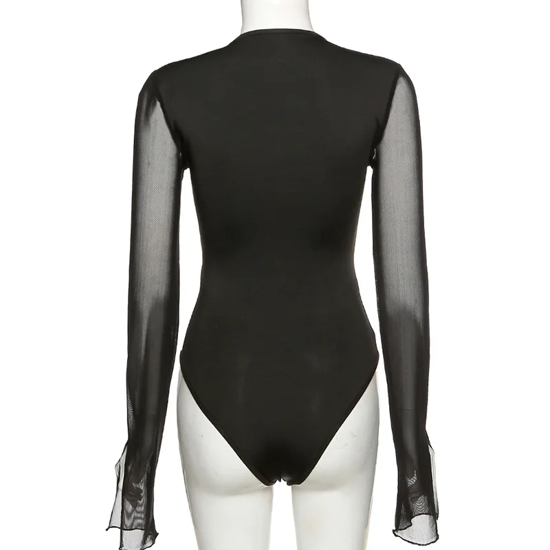 Ladies Sexy Hollow Out Deep V-neck Bodysuits Short Section Slim Lace Long Sleeve Fashion Popular Casual Street Sport Jumpsuits
Ladies Sexy Hollow Out Deep V-neck Bodysuits Short Section Slim Lace Long Sleeve Fashion Popular Casual Street Sport Jumpsuits