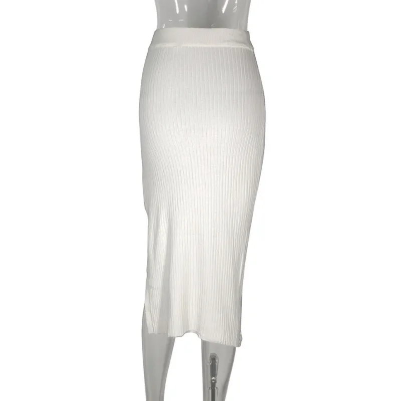 Women Simple Style Long Skirt, White Solid Color Casual Elastic High Waist Slit Dress 2021
Women Simple Style Long Skirt, White Solid Color Casual Elastic High Waist Slit Dress 2021