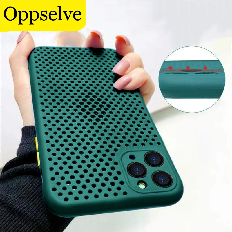 Ultra Slim Soft Mesh Cooling Hollow Original Silicone Case for iPhone 12 13 11 Pro Max XR XS 7 8 Plus X 6S Heat Dissipation Capa
Ultra Slim Soft Mesh Cooling Hollow Original Silicone Case for iPhone 12 13 11 Pro Max XR XS 7 8 Plus X 6S Heat Dissipation Capa