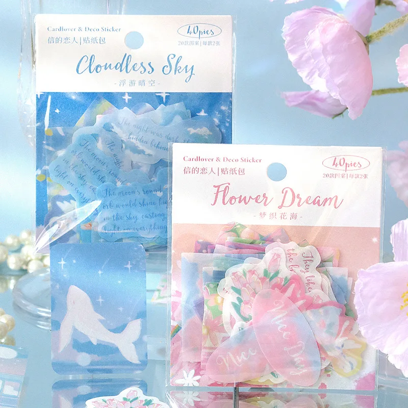 40 pcs ( 20 designs*2) Starry and Fairy Night Creative Decorative Material Stickers 
40 pcs ( 20 designs*2) Starry and Fairy Night Creative Decorative Material Stickers