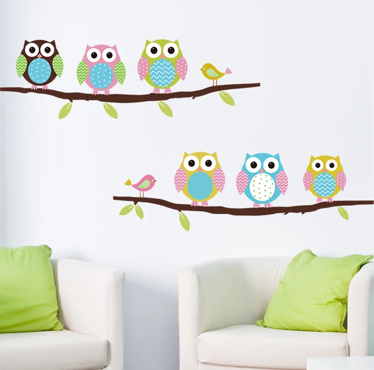 Animal cartoon owl tree vinyl wall sticker for kids rooms home decor living room decoration Mural Decal child stickers wallpaper
Animal cartoon owl tree vinyl wall sticker for kids rooms home decor living room decoration Mural Decal child stickers wallpaper