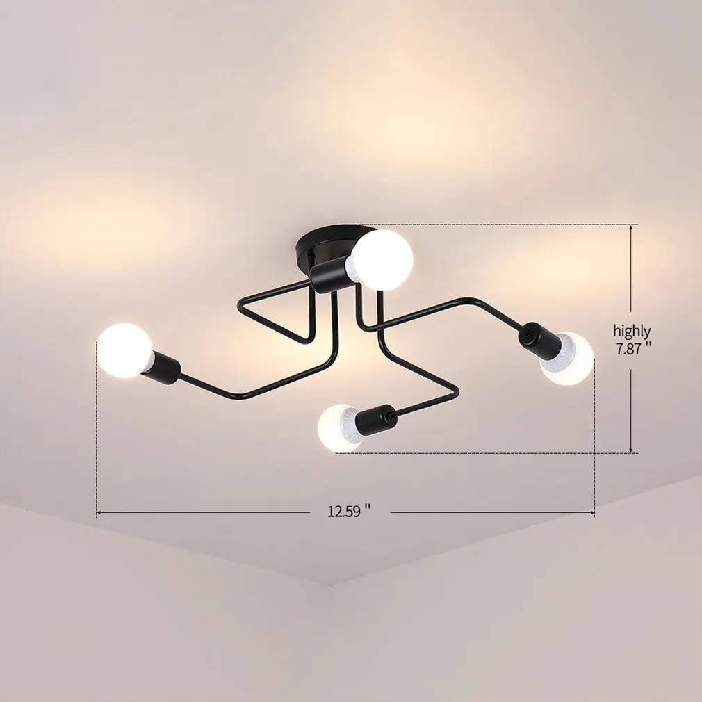 1PCS Black Modern Vintage Chandelier Living Room Loft decor Adjustable E27 Edison Bulb Light Ceiling Lamp Fixture Light 6096
1PCS Black Modern Vintage Chandelier Living Room Loft decor Adjustable E27 Edison Bulb Light Ceiling Lamp Fixture Light 6096