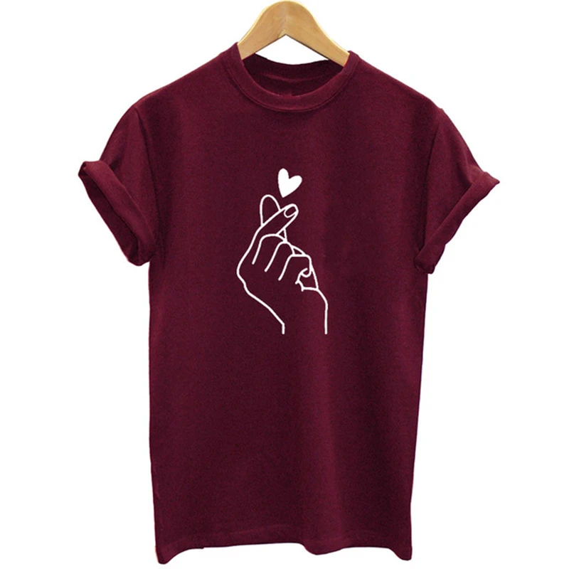 New Arrival Women T Shirt Graphic Love Hand Funny Summer Tops Tee Shirt Female Hipster Tshirt Girls Tops
New Arrival Women T Shirt Graphic Love Hand Funny Summer Tops Tee Shirt Female Hipster Tshirt Girls Tops