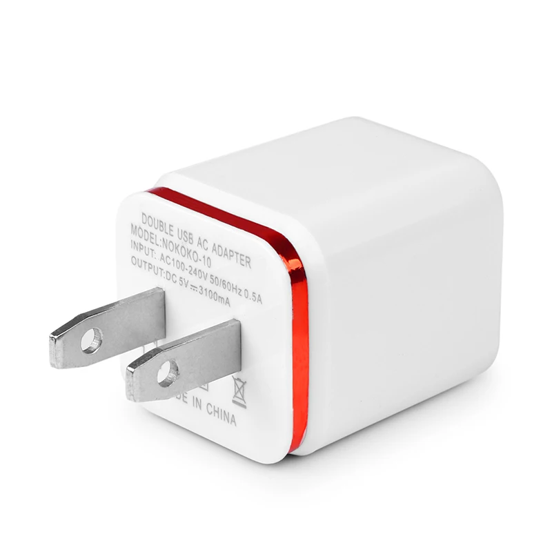 Зарядное устройство USB для Iphone11 с двумя портами 5V 3.1A зарядка настенное зарядное