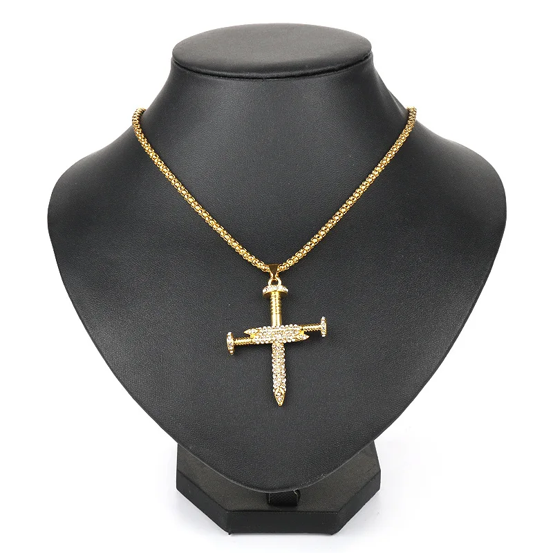 Hip Hop Nail Cross With Rhinestone for Women Men Pendant Choker Jewellery Necklaces for Teen Girls
Hip Hop Nail Cross With Rhinestone for Women Men Pendant Choker Jewellery Necklaces for Teen Girls