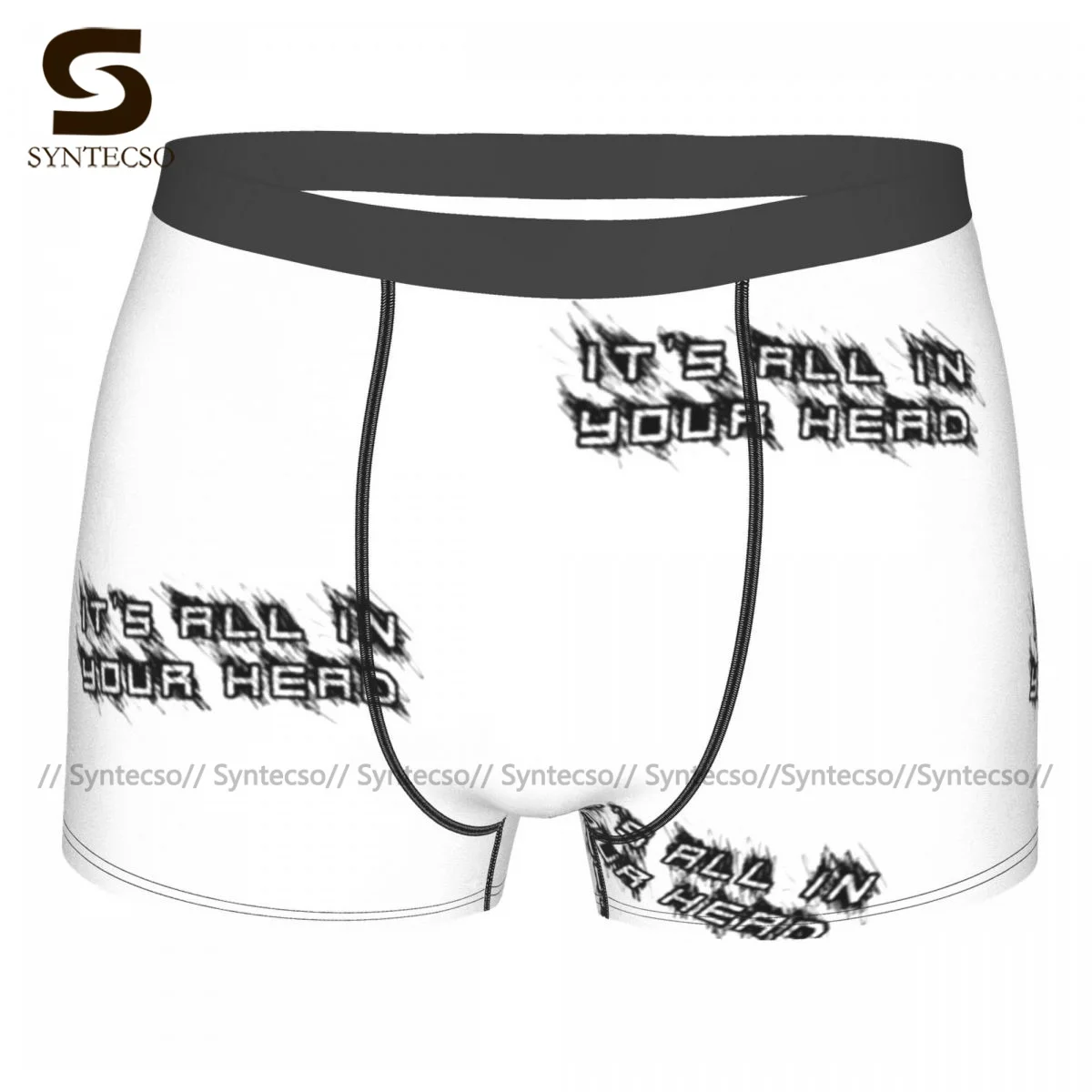 Мужские трусы-боксеры из полиэстера, с принтом 
Мужские трусы-боксеры из полиэстера, с принтом