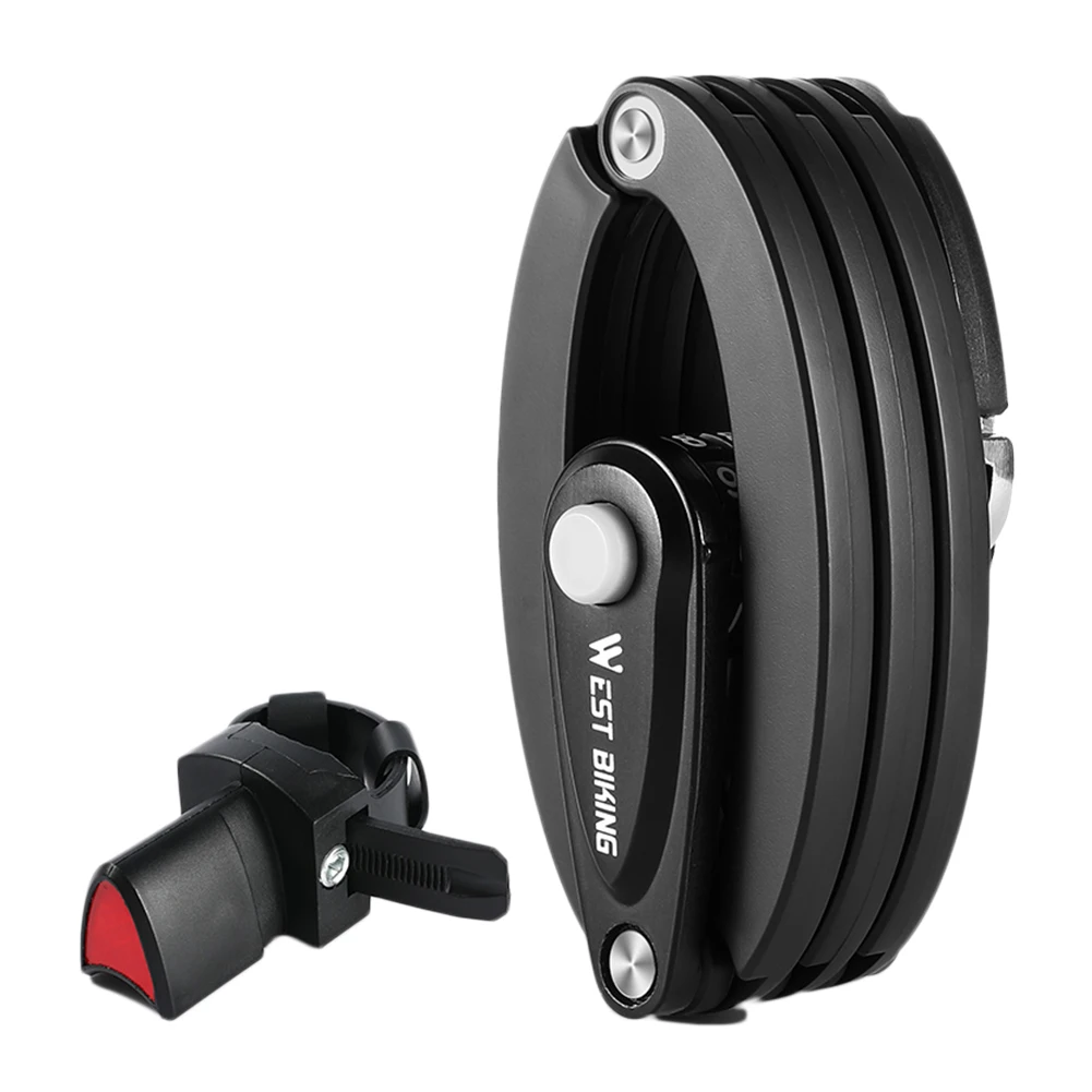 Folding Bike Lock Alloy Steel Anti-Theft 4-Digit Password Lock Foldable Lock Tamper-proof Mountain Road Bike Lock Accessories
Folding Bike Lock Alloy Steel Anti-Theft 4-Digit Password Lock Foldable Lock Tamper-proof Mountain Road Bike Lock Accessories