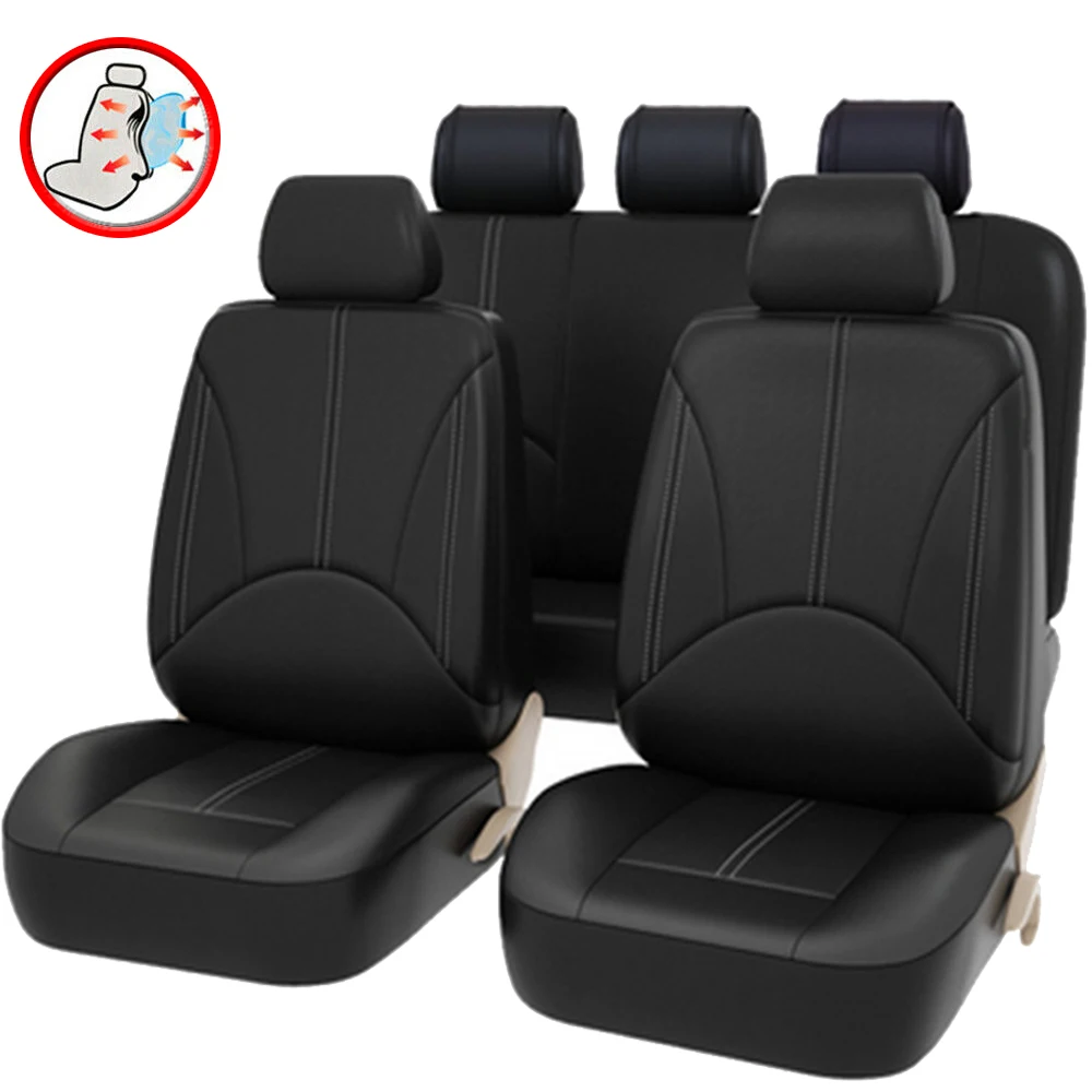 

Car Seat Cover Set Universal PU Leather Auto Accessories for VW Tiguan L 2017 2018 Mk2 Touareg 2004 2005 2006 2011 T-Roc Vento