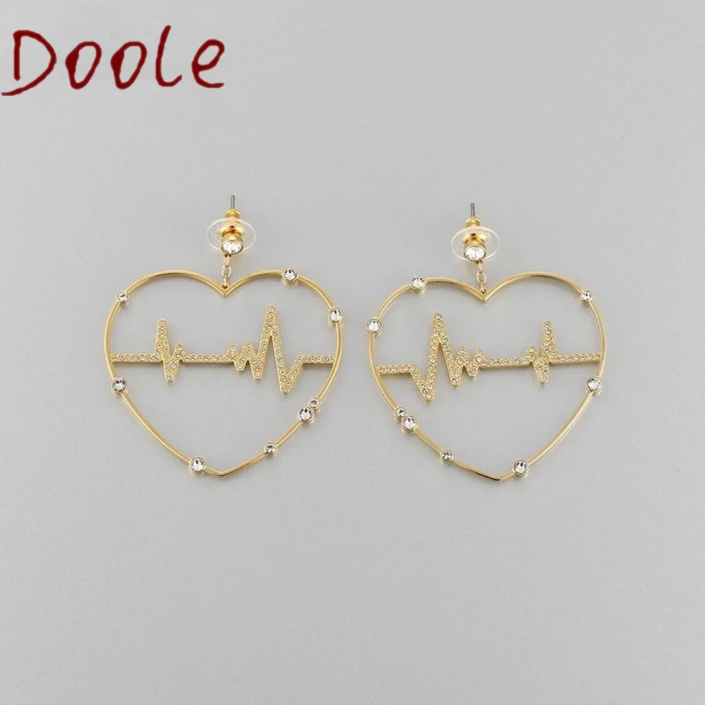 High Quality SWA Fashion Jewelry Charm Heart-shaped Exaggerated Big Earrings,ECG Shape Dangle Earrings for Women Gifts
High Quality SWA Fashion Jewelry Charm Heart-shaped Exaggerated Big Earrings,ECG Shape Dangle Earrings for Women Gifts