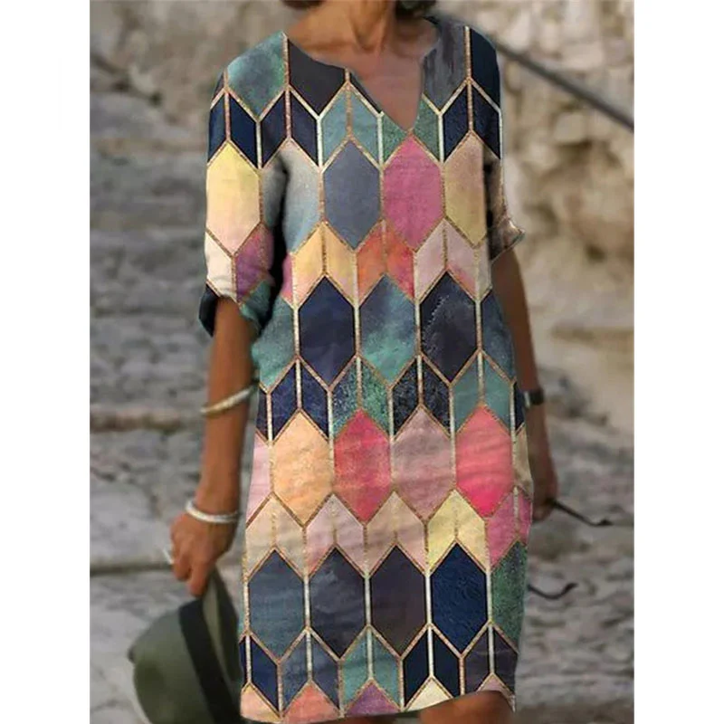 Spring Summer Dress For Women Dresses Print Plus Size Loose Vestidos De Verano Casual Vintages Satin Woman Clothes Night Dress
Spring Summer Dress For Women Dresses Print Plus Size Loose Vestidos De Verano Casual Vintages Satin Woman Clothes Night Dress