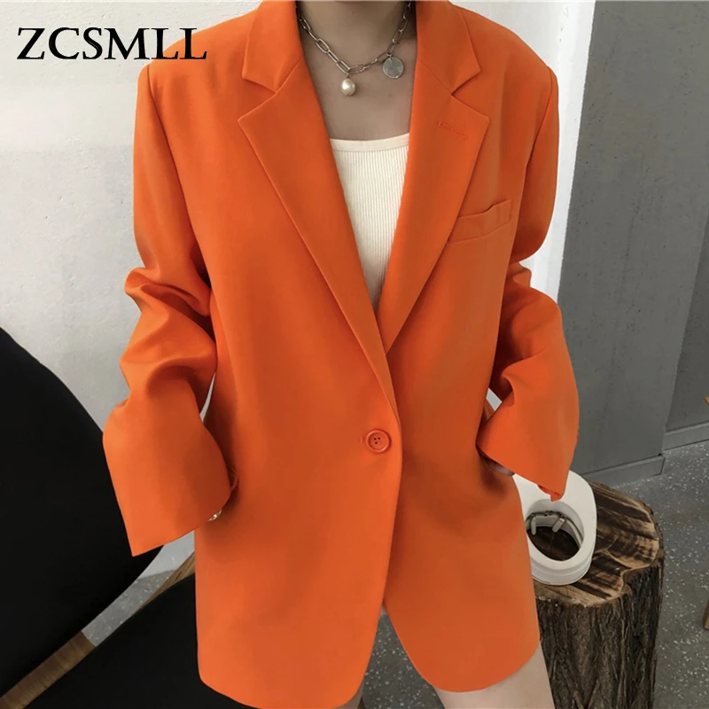 ZCSMLL Korean Fashion Orange Blazers For Women Notched Collar Long Sleeve Solid Minimalist Jackets Female Autumn Clothing TH453
ZCSMLL Korean Fashion Orange Blazers For Women Notched Collar Long Sleeve Solid Minimalist Jackets Female Autumn Clothing TH453