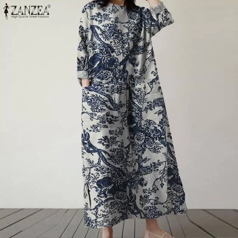 Винтажное платье с принтом, Женский Осенний сарафан ZANZEA 2022, повседневное цветочное Макси-Платье, женское платье с длинным рукавом, женское п...
Винтажное платье с принтом, Женский Осенний сарафан ZANZEA 2022, повседневное цветочное Макси-Платье, женское платье с длинным рукавом, женское п...
