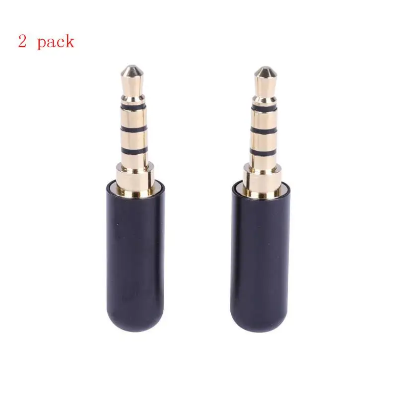 Hot 2pcs 3.5mm Audio Jack Plug 4 Pole Gold-plated Earphone Adapter For DIY Stereo Headset Repair Headphone
Hot 2pcs 3.5mm Audio Jack Plug 4 Pole Gold-plated Earphone Adapter For DIY Stereo Headset Repair Headphone