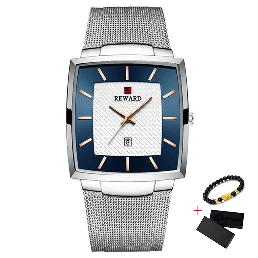 REWARD Square Watch Men Fashion Waterproof Slim Mesh Strap Wrist Watches Men Quartz Sports Watch Male Clock Relogio Masculino
REWARD Square Watch Men Fashion Waterproof Slim Mesh Strap Wrist Watches Men Quartz Sports Watch Male Clock Relogio Masculino