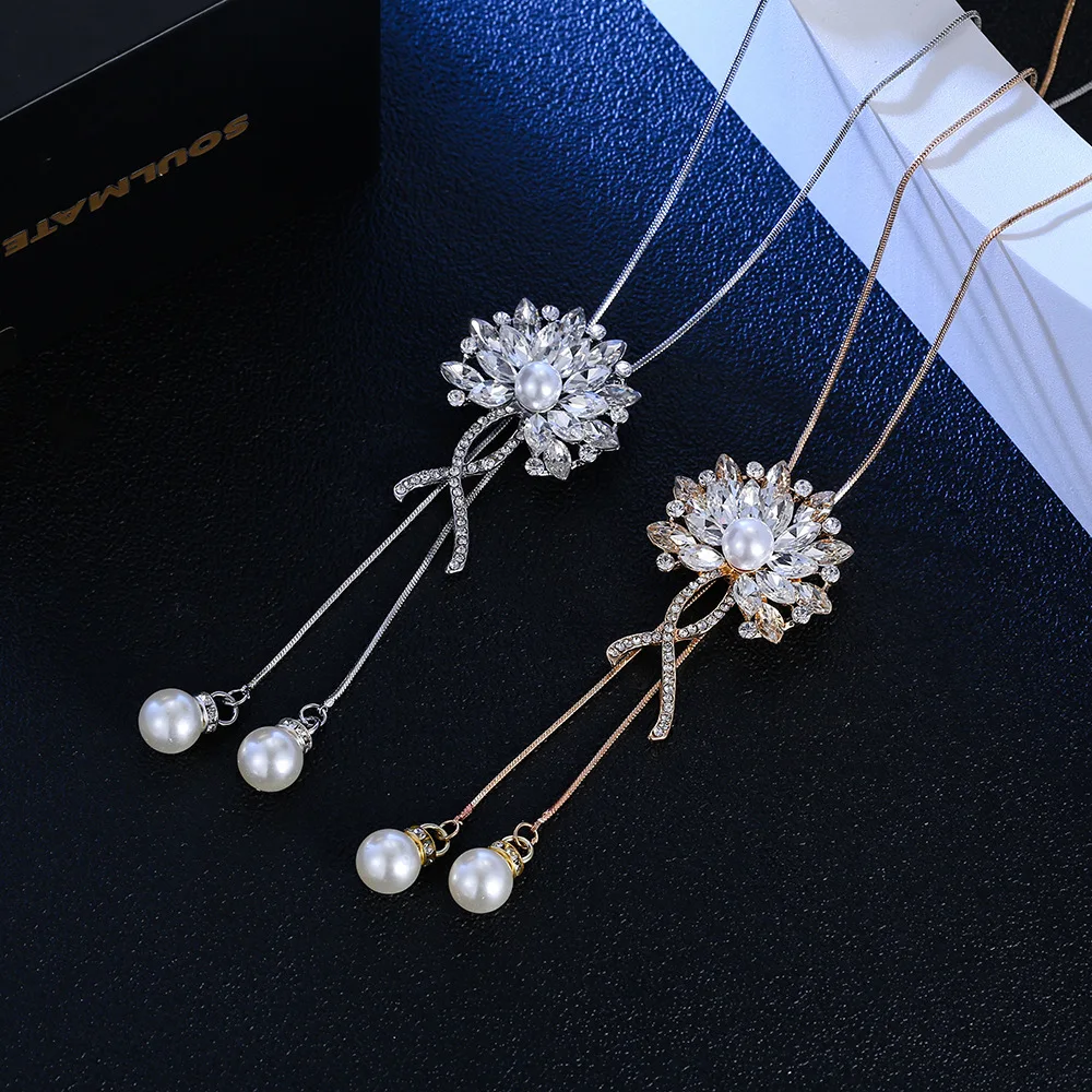 AAA Crystal Dandelion Flower Necklace For Women Fashion Wedding Dress Sweater Shopping Party Accessories 
AAA Crystal Dandelion Flower Necklace For Women Fashion Wedding Dress Sweater Shopping Party Accessories