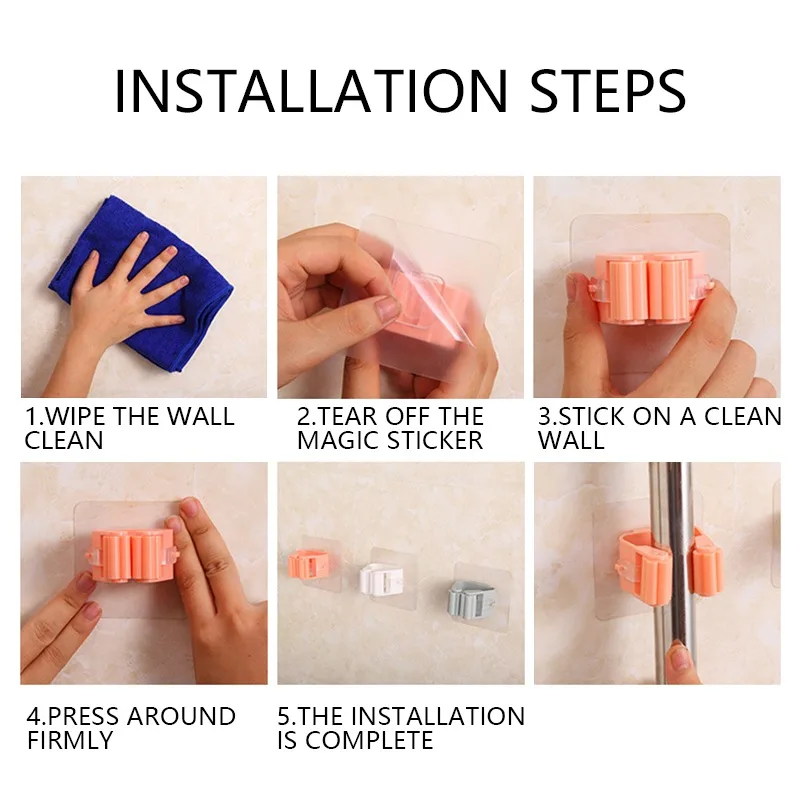 1PCS High Quality Wall Mounted Mop Organizer Holder Brush Broom Hanger Home Storage Rack Bathroom Suction Hanging Pipe Hooks
1PCS High Quality Wall Mounted Mop Organizer Holder Brush Broom Hanger Home Storage Rack Bathroom Suction Hanging Pipe Hooks