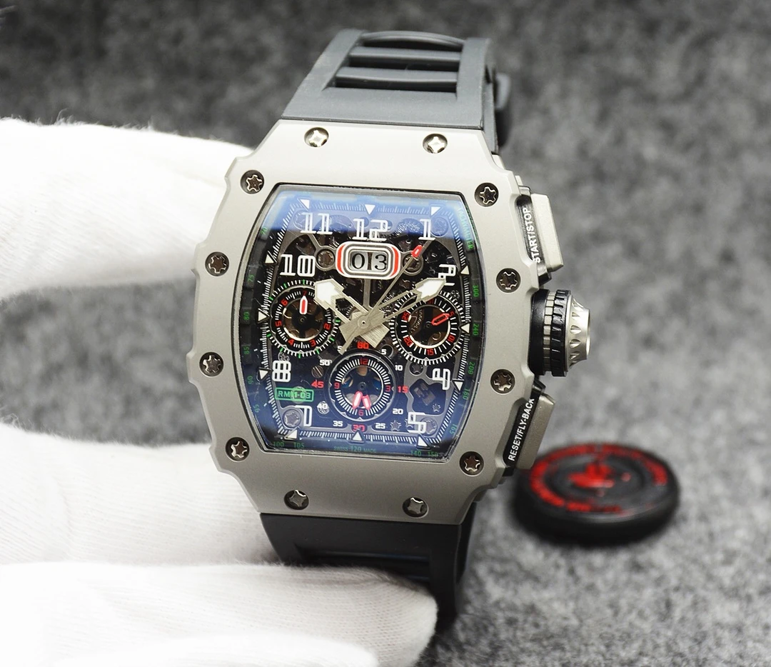 Luxury Brand New Men Automatic Mechanical Watch Black Rubber Yellow Rose Gold Richard Watches Stainless Steel Sapphire Glass
Luxury Brand New Men Automatic Mechanical Watch Black Rubber Yellow Rose Gold Richard Watches Stainless Steel Sapphire Glass