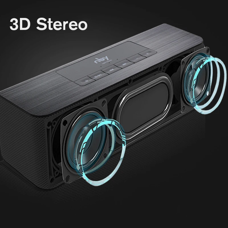 Nby 5540 беспроводной портативный Bluetooth динамик fm-радио 3D стерео громкий 10 Вт Sub woofer
