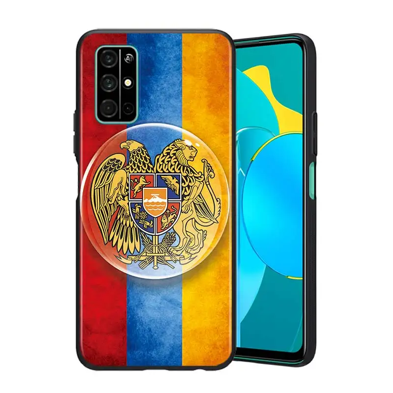 Armenia Armenians Flag for Huawei Honor V30 V20 Pro X10 9S 9A 9C 9X 8X 10 9 Lite 8 7 Silicone Soft Black Phone Case | Мобильные