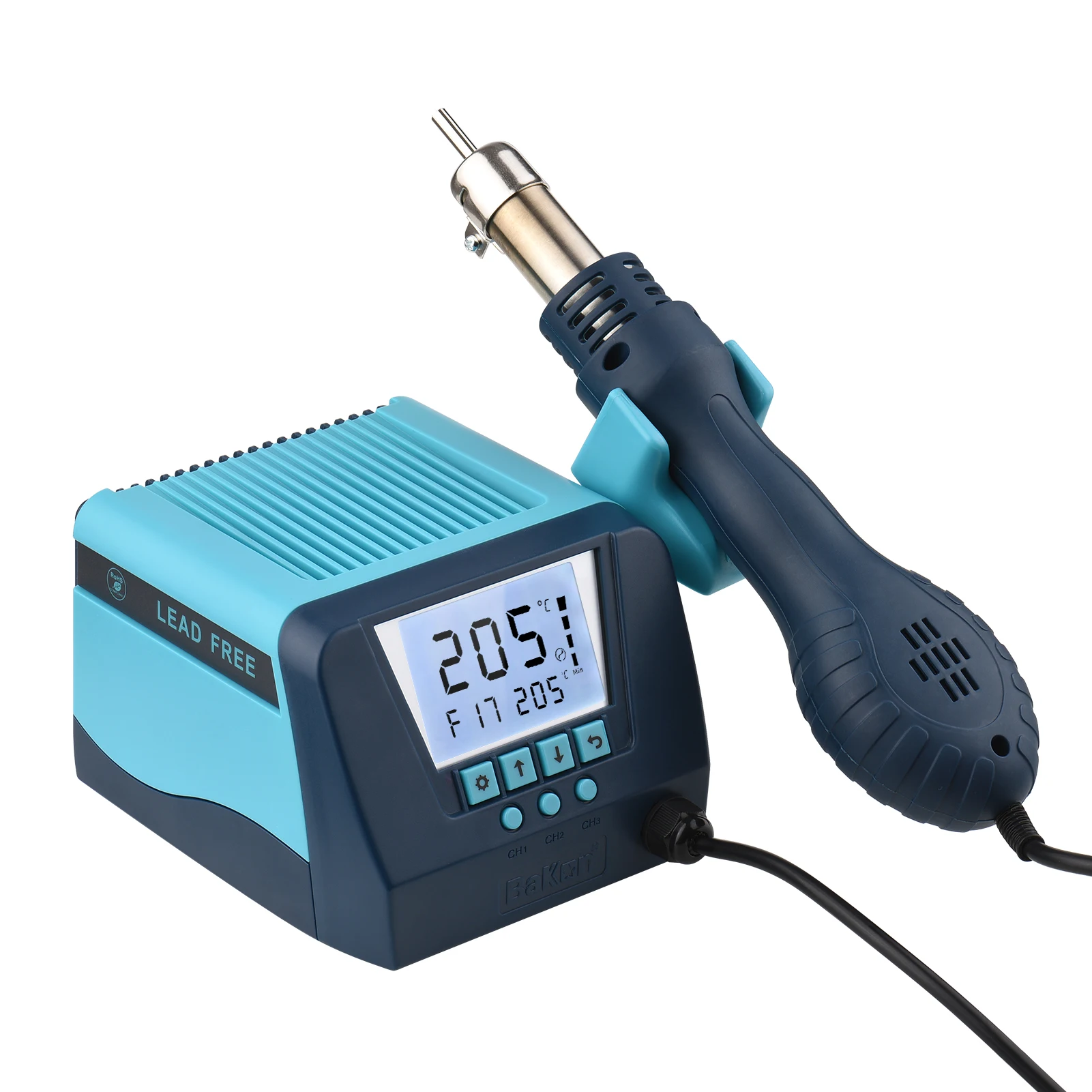 Паяльная станция Bakon BK880 с ЖК-дисплеем, сварочный аппарат с перегрузкой по току, термопистолет с регулируемой температурой, пистолет с горяч...
Паяльная станция Bakon BK880 с ЖК-дисплеем, сварочный аппарат с перегрузкой по току, термопистолет с регулируемой температурой, пистолет с горяч...