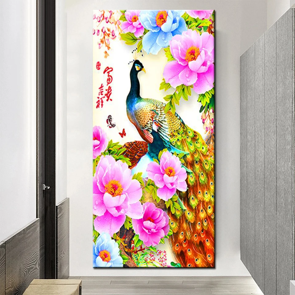 DIY Diamond Embroidery,Round Diamond The porch peacock flower Full rhinestone Diamond painting cross stitch,needlework,A2121
DIY Diamond Embroidery,Round Diamond The porch peacock flower Full rhinestone Diamond painting cross stitch,needlework,A2121