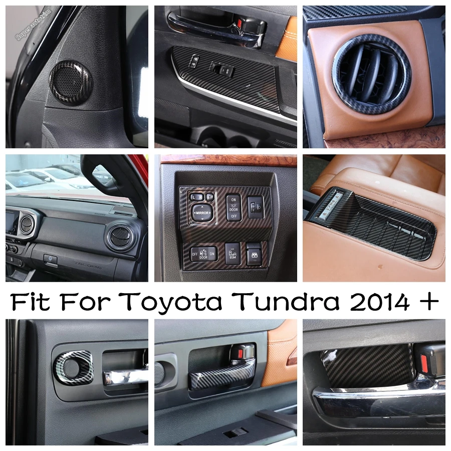 Carbon Fiber Interior Parts For Toyota Tundra 2014 - 2021 Air AC Vent Outlet / Armrest Box Decor / Water Cup Holder Cover Trim
Carbon Fiber Interior Parts For Toyota Tundra 2014 - 2021 Air AC Vent Outlet / Armrest Box Decor / Water Cup Holder Cover Trim