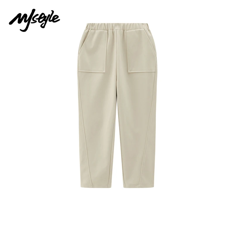 MJstyle 2021 зимние женские элегантные облегающие теплые шерстяные брюки с высокой талией коричневого бежевого цвета 821040022 
MJstyle 2021 зимние женские элегантные облегающие теплые шерстяные брюки с высокой талией коричневого бежевого цвета 821040022