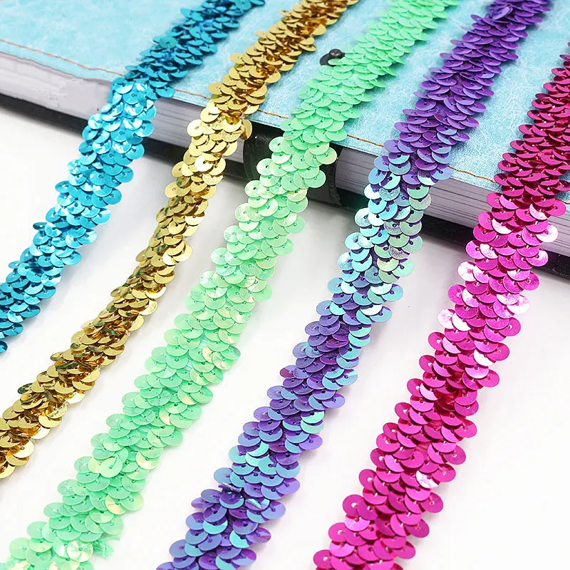 20Mm Elastic Sequins Ribbon Lace Trim Sewing Fabric Performance Dress Clothes Headdress Bridal Wedding DIY Sewing Accessories
20Mm Elastic Sequins Ribbon Lace Trim Sewing Fabric Performance Dress Clothes Headdress Bridal Wedding DIY Sewing Accessories