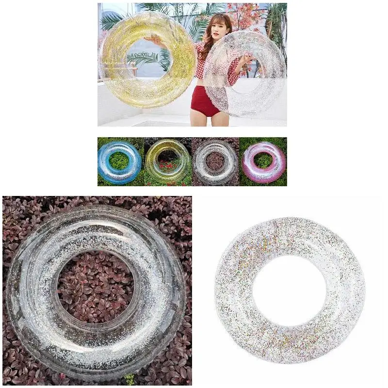Transparent Inflatable Swim Tube Glitter Raft Round Swim Ring for Summer Pool piscina infantil boia QW
Transparent Inflatable Swim Tube Glitter Raft Round Swim Ring for Summer Pool piscina infantil boia QW