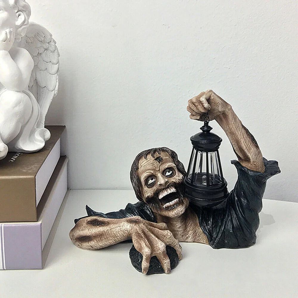 Hideous Zombie Garden Decorations Statue Desktop Ornaments Holding Lamp Undead Zombie Figurine Horror Sculpture Halloween Decor
Hideous Zombie Garden Decorations Statue Desktop Ornaments Holding Lamp Undead Zombie Figurine Horror Sculpture Halloween Decor