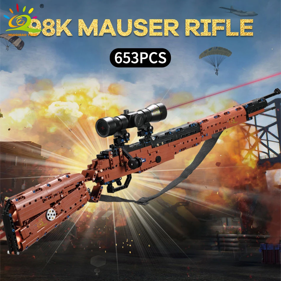 HUIQIBAO 653Pcs Military Weapon Mause Gun Building Blocks City Technical Gun Musket Rifle Shooting Toys Foam Bullet Bricks Child
HUIQIBAO 653Pcs Military Weapon Mause Gun Building Blocks City Technical Gun Musket Rifle Shooting Toys Foam Bullet Bricks Child