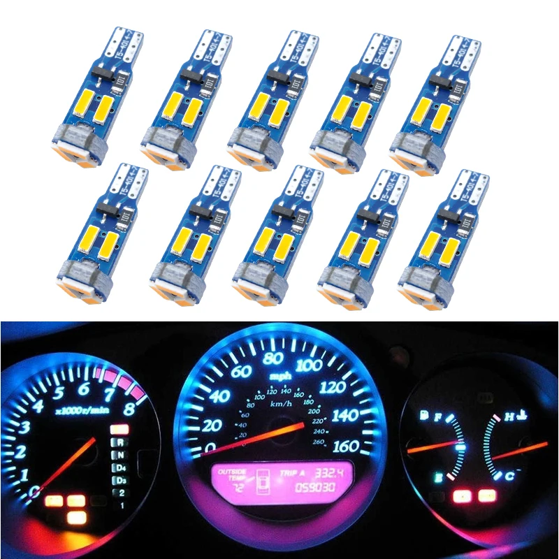 10Pcs T5 Led Bulb W3W 74 286 W1.2W Car Interior Lights Auto Dashboard Lamp Warning Indicator Instrument 12V Super Bright Canbus
10Pcs T5 Led Bulb W3W 74 286 W1.2W Car Interior Lights Auto Dashboard Lamp Warning Indicator Instrument 12V Super Bright Canbus