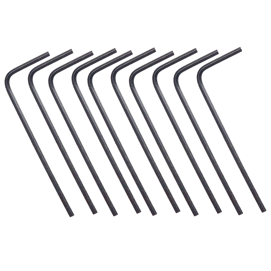 Pack of 10 Iron Bridge Hexagon Wrench Spanner 0.05inch for Electric Guitar/Bass Accessory
Pack of 10 Iron Bridge Hexagon Wrench Spanner 0.05inch for Electric Guitar/Bass Accessory