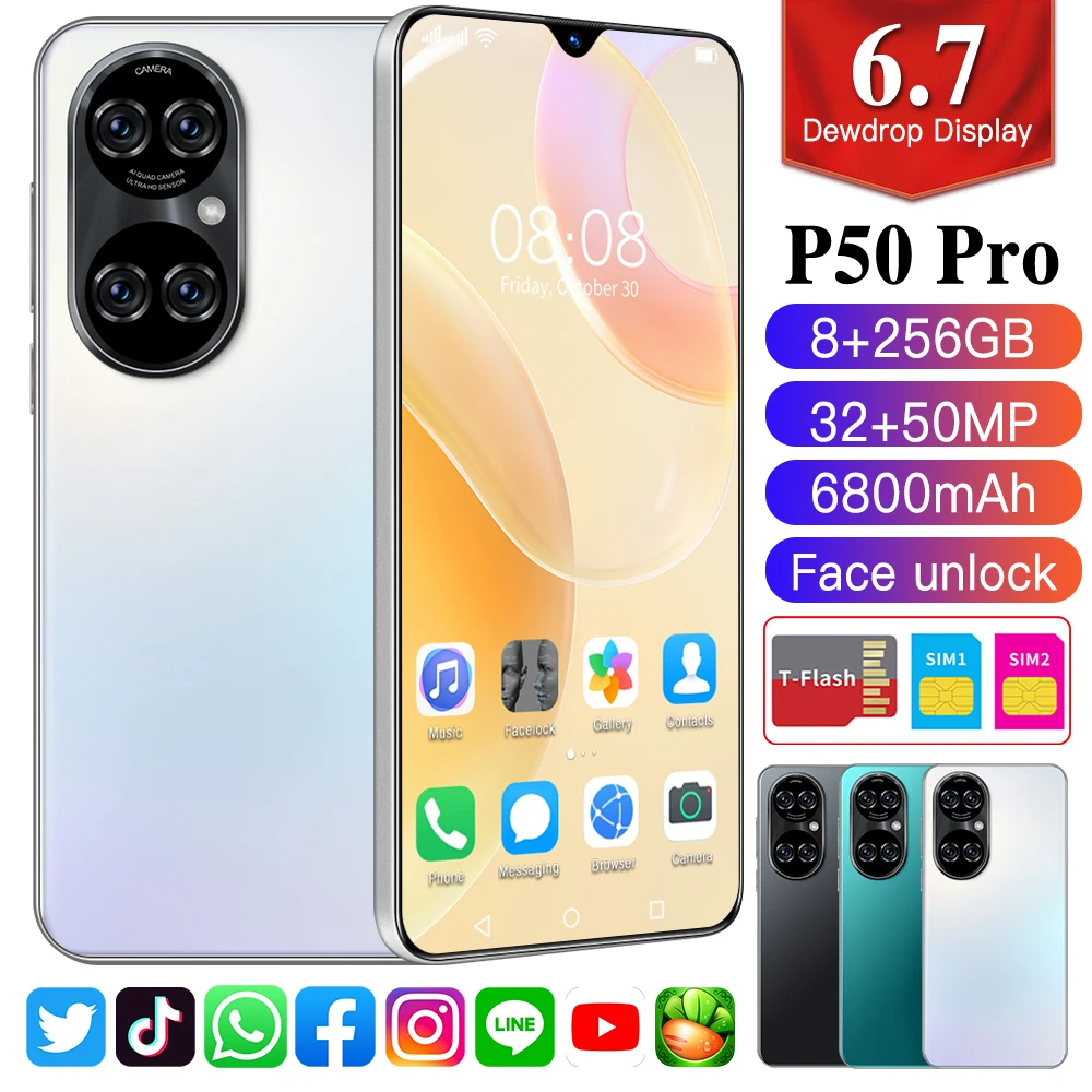 2022 New version Hawei P50 Pro 5G Smartphone 6.7 Inch 16GB + 512GB Face/Fingerprint Unlock Dual Sim Phone Smartphone 32+50MP
2022 New version Hawei P50 Pro 5G Smartphone 6.7 Inch 16GB + 512GB Face/Fingerprint Unlock Dual Sim Phone Smartphone 32+50MP