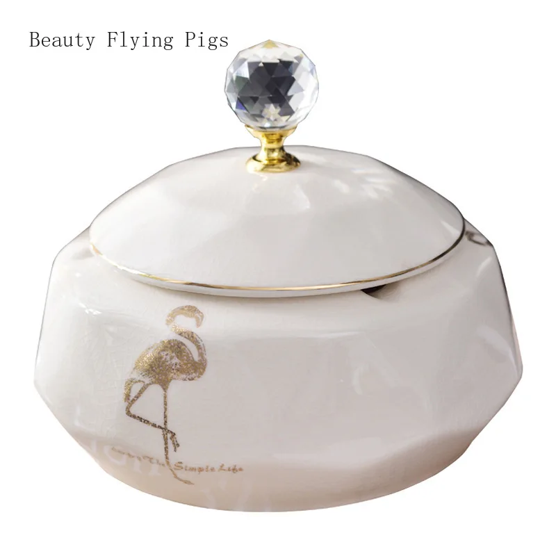 Light luxury with lid round ashtray creative retro restaurant office ceramic home decoration smoking windproof ashtray
Light luxury with lid round ashtray creative retro restaurant office ceramic home decoration smoking windproof ashtray